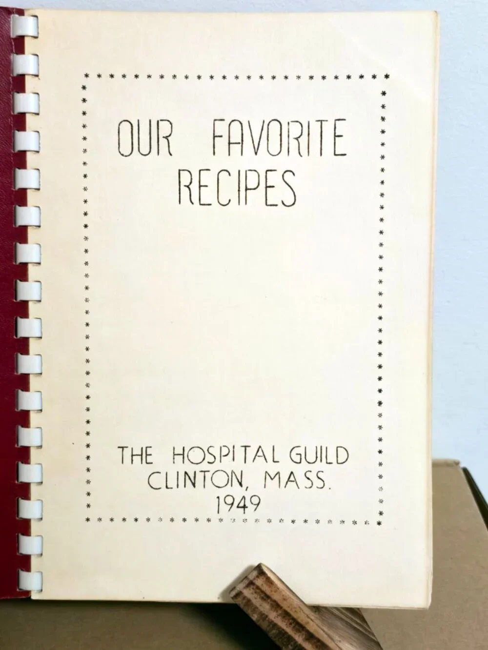 Vintage 1949 Community Cookbook Massachusetts Clinton MA Hospital Guild Recipes